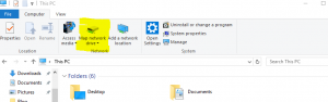 mapping onedrive to file explorer